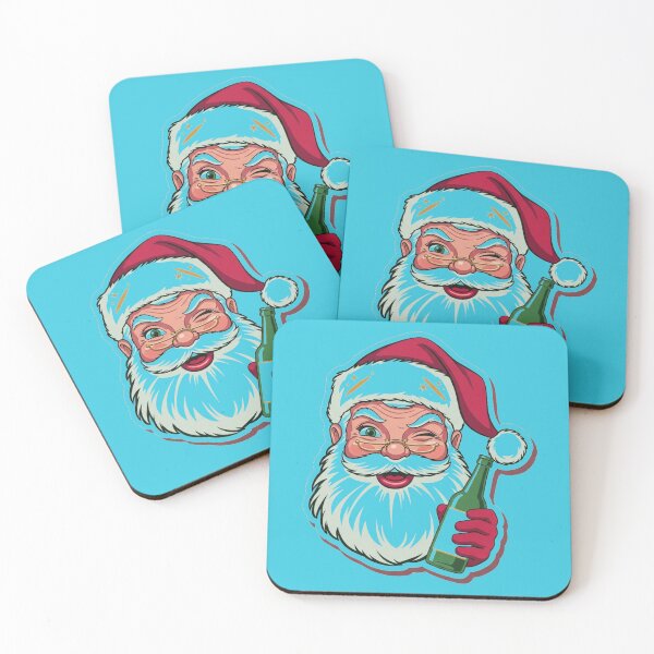 Item preview, Tipsy Santa Claus Holding Beer Bottle | Funny Christmas Drinking Mascot designed and sold by LoveDesignMania.