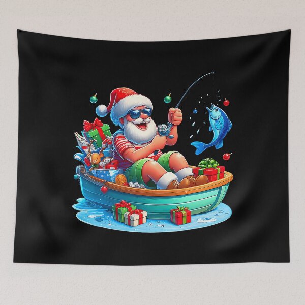 Item preview, Funny Santa Claus Fishing Christmas In July Beach Boy Kids designed and sold by JosephineSarah.