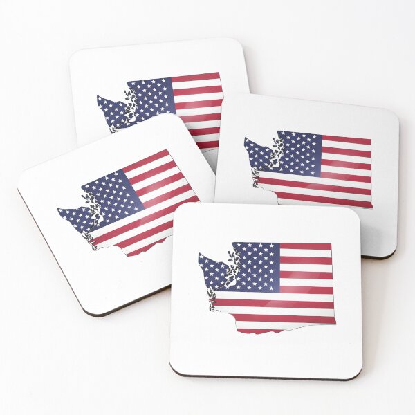 Item preview, Washington Stars & Stripes State Silhouette – Distressed Americana designed and sold by Paper Drip.