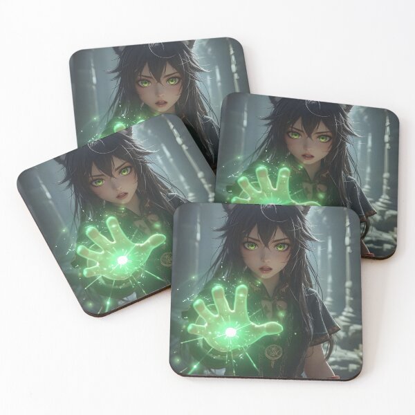 Item preview, Anime Wolf Girl Mage • Magical Fantasy Artwork designed and sold by AMPrintsArt.