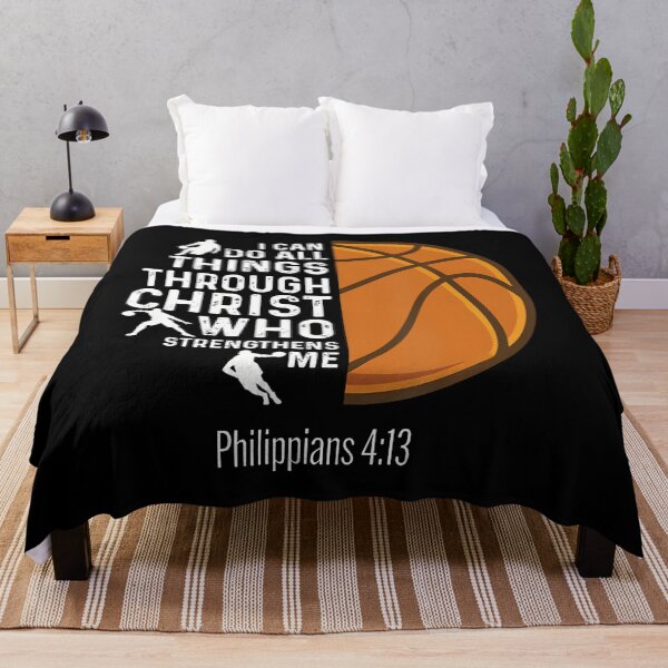 Item preview, I Can Do All Things Through Christ - Basketball Player Fan designed and sold by ChelseaEula.