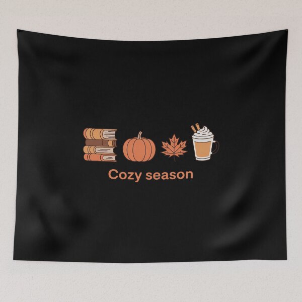 Item preview, Cozy Season Fall Autumn Pumpkin Coffee Leaf Books designed and sold by ToggleBet.