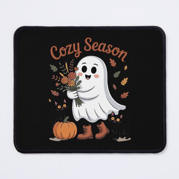 Item preview, Cozy Season Ghosts Autumn Leaves Cats designed and sold by ToggleBet.