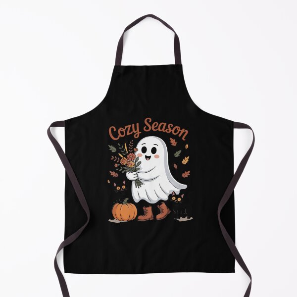 Item preview, Cozy Season Ghosts Autumn Leaves Cats designed and sold by ToggleBet.