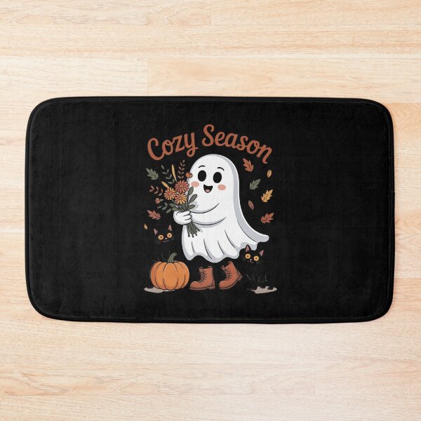 Item preview, Cozy Season Ghosts Autumn Leaves Cats designed and sold by ToggleBet.