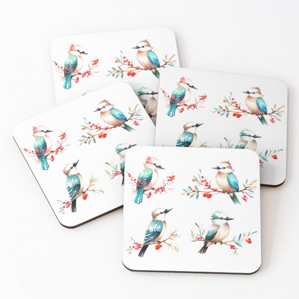 Item preview, Australian Christmas Kookaburras standing in the branch designed and sold by xiao xuans.
