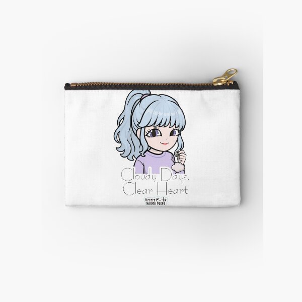 Item preview, Pastel Power Crew Calm Aesthetic Kawaii Girl Design – Cloudy Days, Clear Heart Quote Art designed and sold by P-L-Sardines.