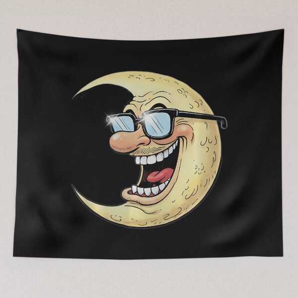 Item preview, Laughing Moon, Moon Humor, Moon t-shirt, Moon design, Moon lover, Moon gift, Moon enthusiast, Moon laughing, Moon funny, Moon cartoon, Moon smiling designed and sold by ChelseaEula.