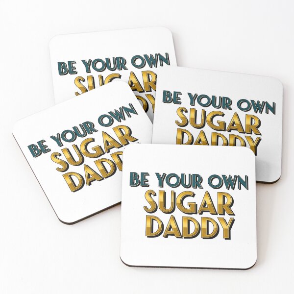 Item preview, Be Your Own Sugar Daddy - Glam Gold Teal Motivation Quote designed and sold by LoveDesignMania.