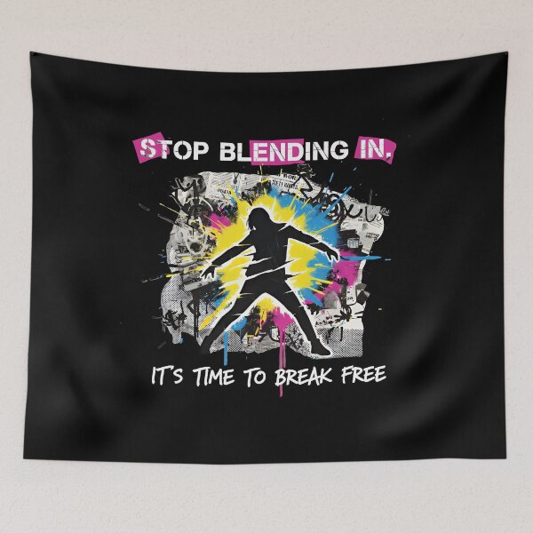 Item preview, Stop Blending In Break Free Graffiti Street Art Design - Hip Hop Dancer Boombox Tee designed and sold by SylwiaPrint.