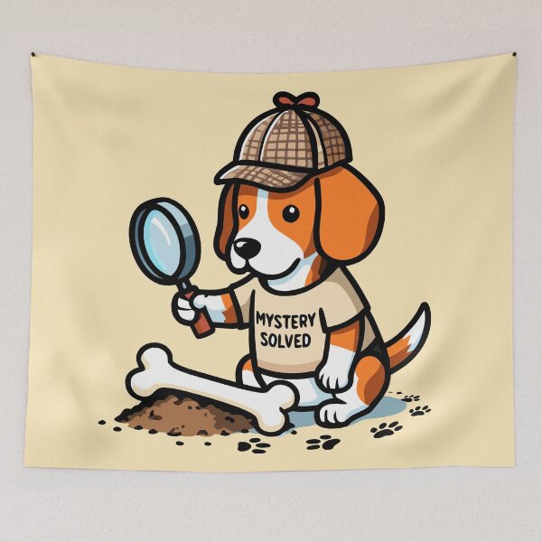 Item preview, Funny detective dog designed and sold by Lydyb-creations.