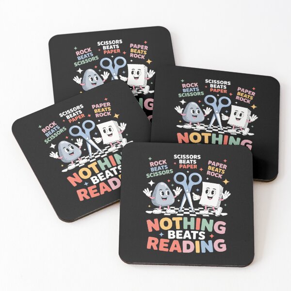 Item preview, Nothing Beats Reading Teacher Librarian Rock Paper Scissors designed and sold by ChelseaEula.