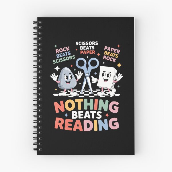 Item preview, Nothing Beats Reading Teacher Librarian Rock Paper Scissors designed and sold by ChelseaEula.