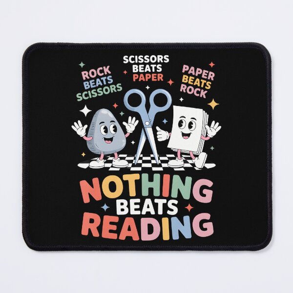 Item preview, Nothing Beats Reading Teacher Librarian Rock Paper Scissors designed and sold by ChelseaEula.