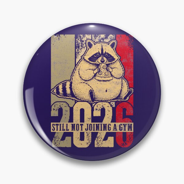 Item preview, 2026 Still Not Joining a Gym Raccoon Classic T-Shirt,Funny Lazy Raccoon Pizza Year Shirt designed and sold by PrintMod.