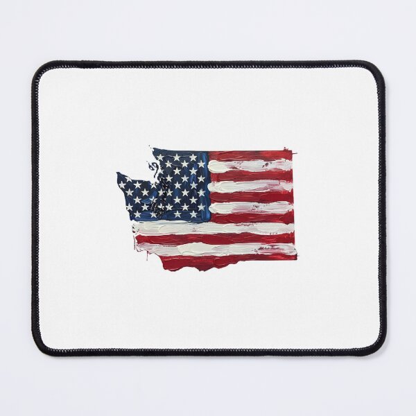 Item preview, Washington Stars & Stripes State Silhouette – Distressed Americana designed and sold by Paper Drip.