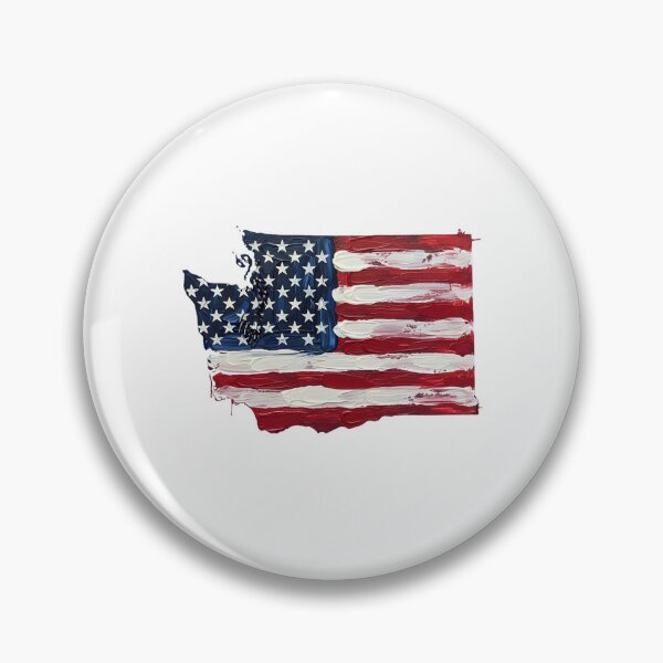 Item preview, Washington Stars & Stripes State Silhouette – Distressed Americana designed and sold by Paper Drip.