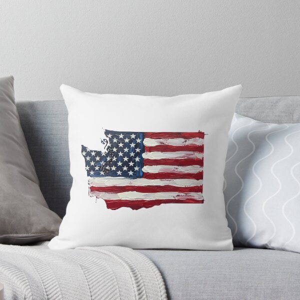 Item preview, Washington Stars & Stripes State Silhouette – Distressed Americana designed and sold by Paper Drip.