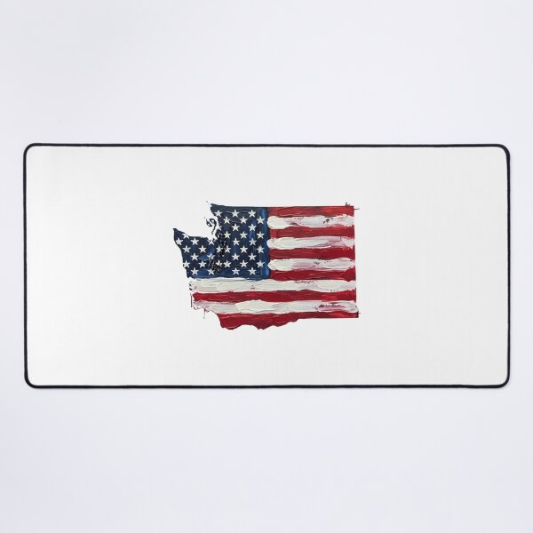 Item preview, Washington Stars & Stripes State Silhouette – Distressed Americana designed and sold by Paper Drip.