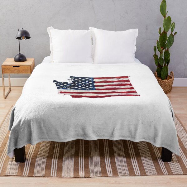 Item preview, Washington Stars & Stripes State Silhouette – Distressed Americana designed and sold by Paper Drip.