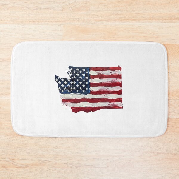 Item preview, Washington Stars & Stripes State Silhouette – Distressed Americana designed and sold by Paper Drip.