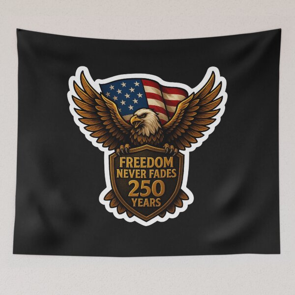 Item preview, 250 Anniversary of the USA - Freedom Never Fades - 250 Years Patriotic Eagle Sticker designed and sold by Collins Design.