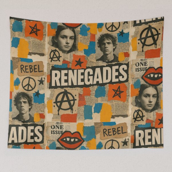 Item preview, Renegades: Live Free or Nothing | Gen Z Rebellion Typography designed and sold by Day Dreamer.