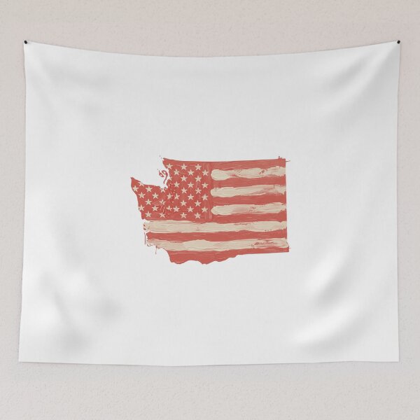 Item preview, Washington USA Flag Silhouette – Stars and Stripes State Outline designed and sold by Paper Drip.