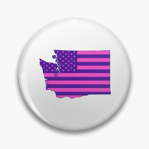 Item preview, Washington Pop Pink State Flag – Modern Fun Colors designed and sold by Paper Drip.