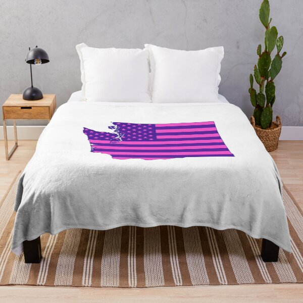 Item preview, Washington Pop Pink State Flag – Modern Fun Colors designed and sold by Paper Drip.