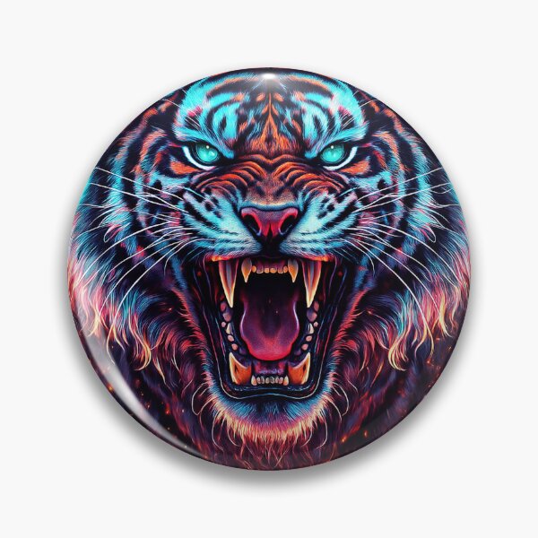 Item preview, Tiger bad face, animal face, cat face designed and sold by air2upl.