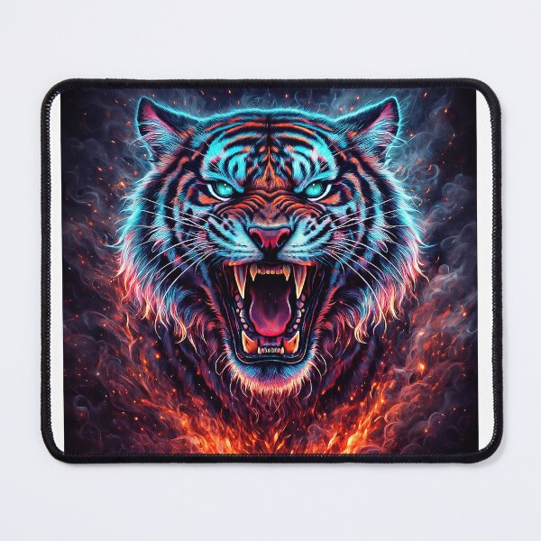 Item preview, Tiger bad face, animal face, cat face designed and sold by air2upl.