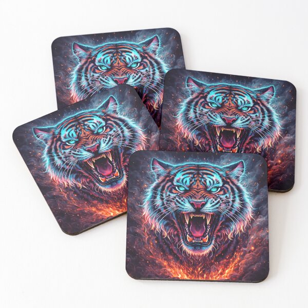 Item preview, Tiger bad face, animal face, cat face designed and sold by air2upl.