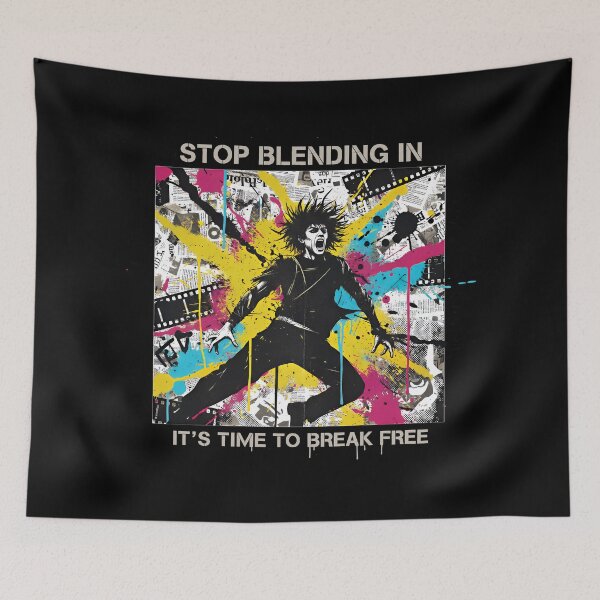 Item preview, Stop Blending In Break Free Graffiti Street Art Design - Hip Hop Dancer Boombox Tee designed and sold by SylwiaPrint.