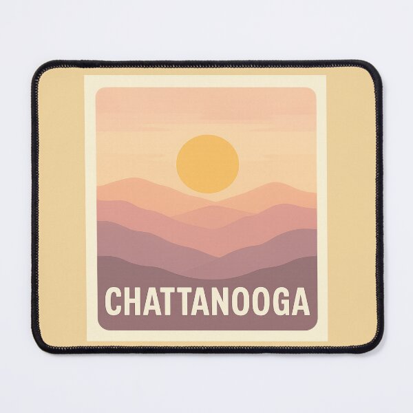 Item preview, Chattanooga Mountain Ridge – Minimal Pastel Scenic Landscape Vector designed and sold by Globalcitytees.
