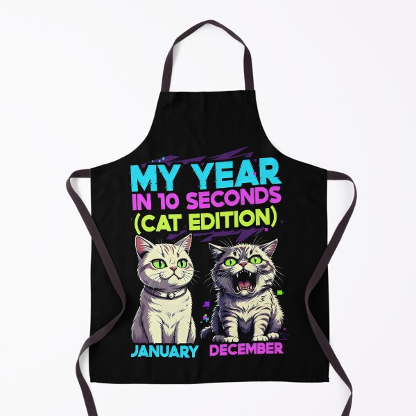 Item preview, My Year in 10 Seconds Cat Edition January vs December Design designed and sold by SplashTastic.