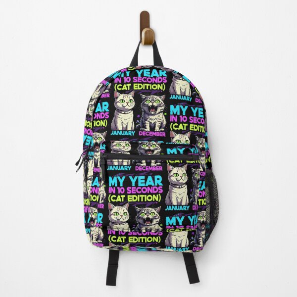Item preview, My Year in 10 Seconds Cat Edition January vs December Design designed and sold by SplashTastic.