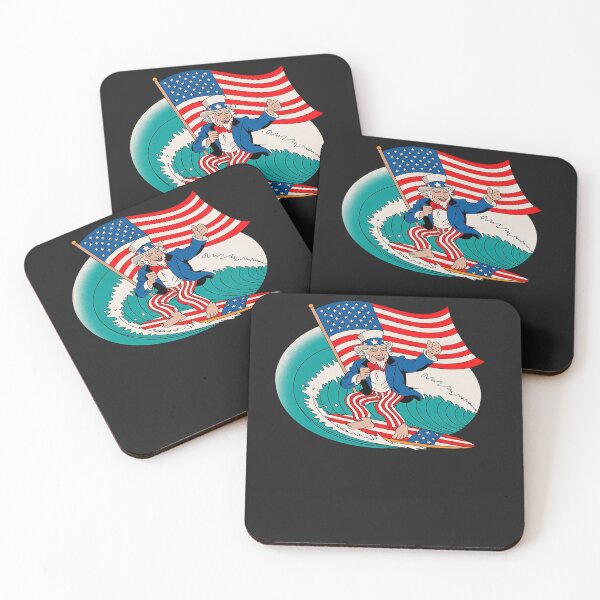 Item preview, Uncle Sam Surfing 4th Of July USA Flag designed and sold by Eskomeranola.