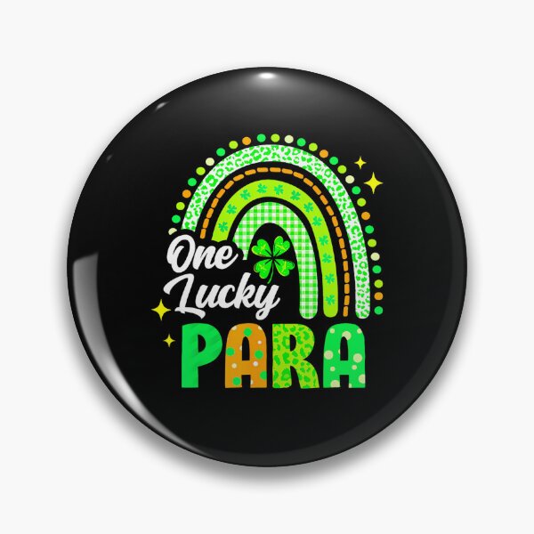 Item preview,  One Lucky Para St Patricks Day Rainbow Leopard Shamrock designed and sold by catsdothingz.