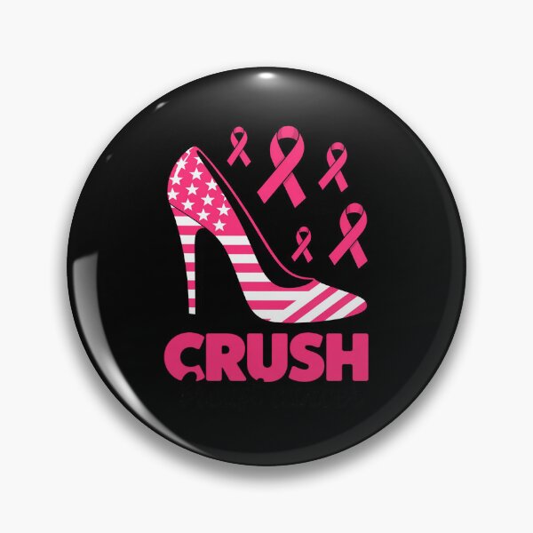 Item preview, Crush Breast Cancer Awareness Bling Pink Ribbon High Heel 1 designed and sold by NetoGalaxy.