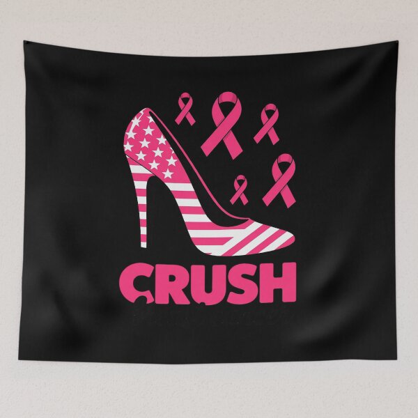 Item preview, Crush Breast Cancer Awareness Bling Pink Ribbon High Heel 1 designed and sold by NetoGalaxy.