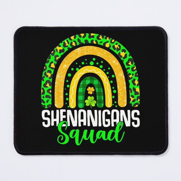 Item preview, Shenanigans Squad St Patricks Day Leopard Rainbow Shamrock designed and sold by catsdothingz.