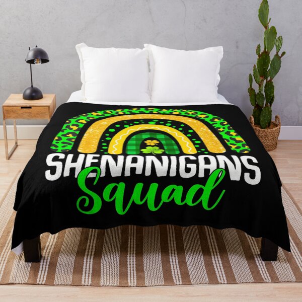 Item preview, Shenanigans Squad St Patricks Day Leopard Rainbow Shamrock designed and sold by catsdothingz.