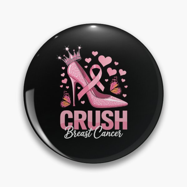 Item preview, Crush Breast Cancer Awareness Bling Pink Ribbon High Heel designed and sold by NetoGalaxy.