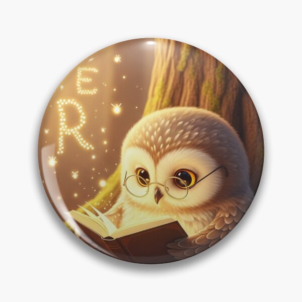 Item preview, Owl Reading Under the Oak Tree designed and sold by HappySproutArt.