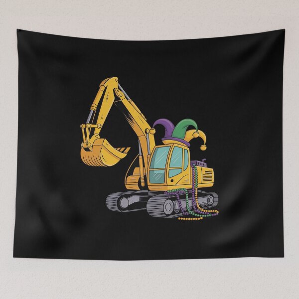 Item preview, Mardi gras digger crane with jester hat for kids designed and sold by catsdothingz.