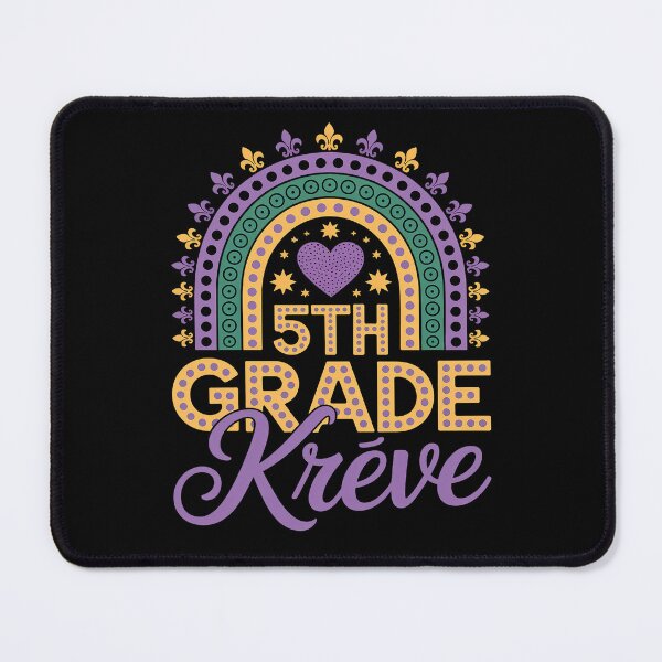 Item preview, Mardi Gras Teacher 5th Grade Krewe Rainbow Leopard designed and sold by catsdothingz.