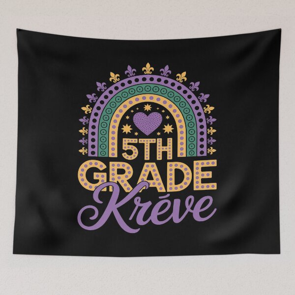 Item preview, Mardi Gras Teacher 5th Grade Krewe Rainbow Leopard designed and sold by catsdothingz.