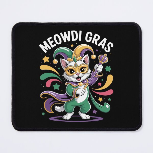 Item preview, Meowdi Mardi Gras Cat Kitty Lover Mask Beads Men Women Kids designed and sold by catsdothingz.
