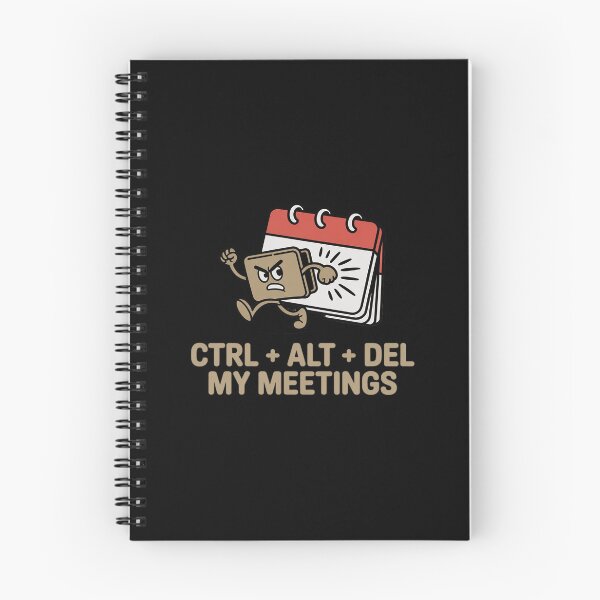 Item preview, Ctrl Alt Del My Meetings Laptop Cartoon designed and sold by NetoGalaxy.
